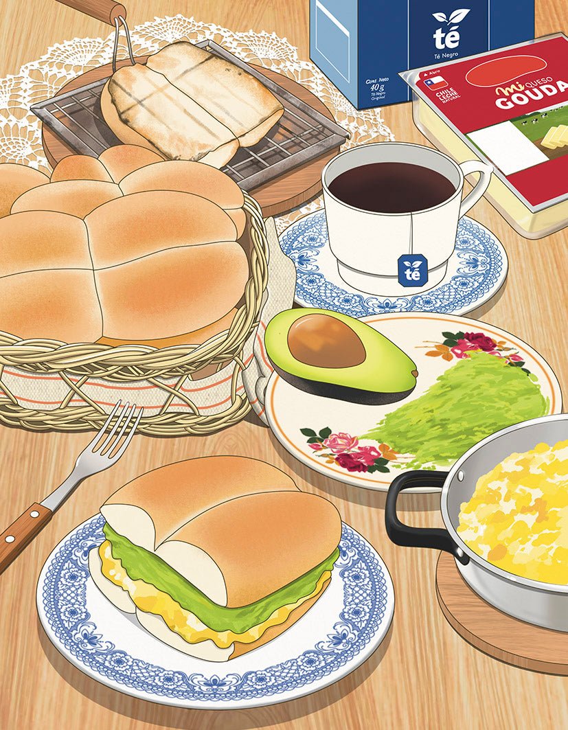 "Chilean Breakfast" by Leandro Antonio Art - Reusable Peel-and-Stick Poster - Pasquín