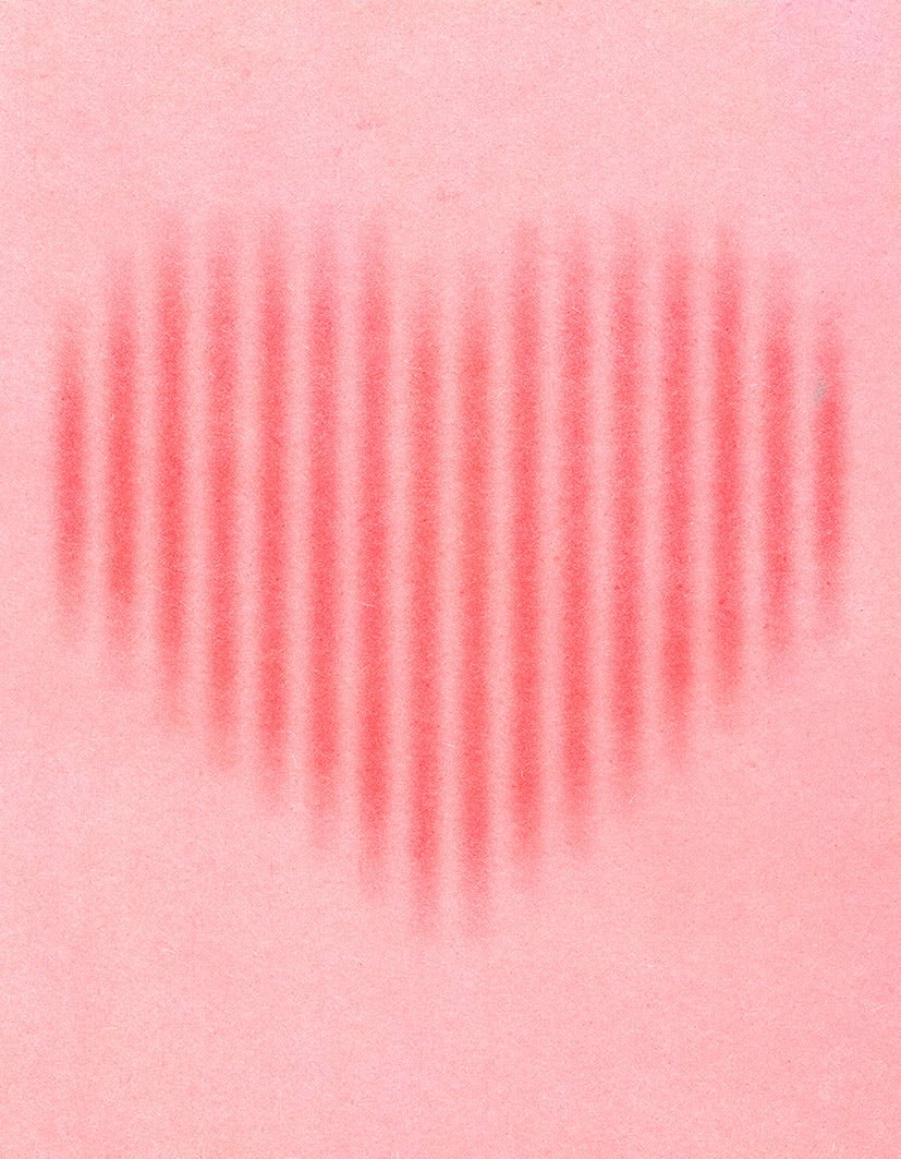 "Coquette Collection: Blurred Heart" - Reusable Peel-and-Stick Poster - Pasquín