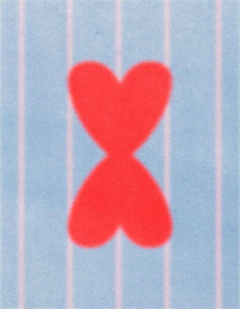 "Coquette Collection: Twin Hearts" - Reusable Peel-and-Stick Poster - Pasquín