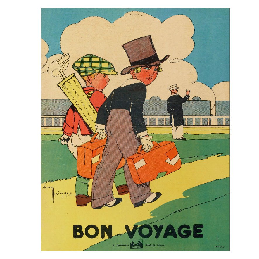 Decorative "Bon Voyage (1928)" by Gaston Maréchaux Poster | High - Quality Print | Repositionable Adhesive - Pasquín