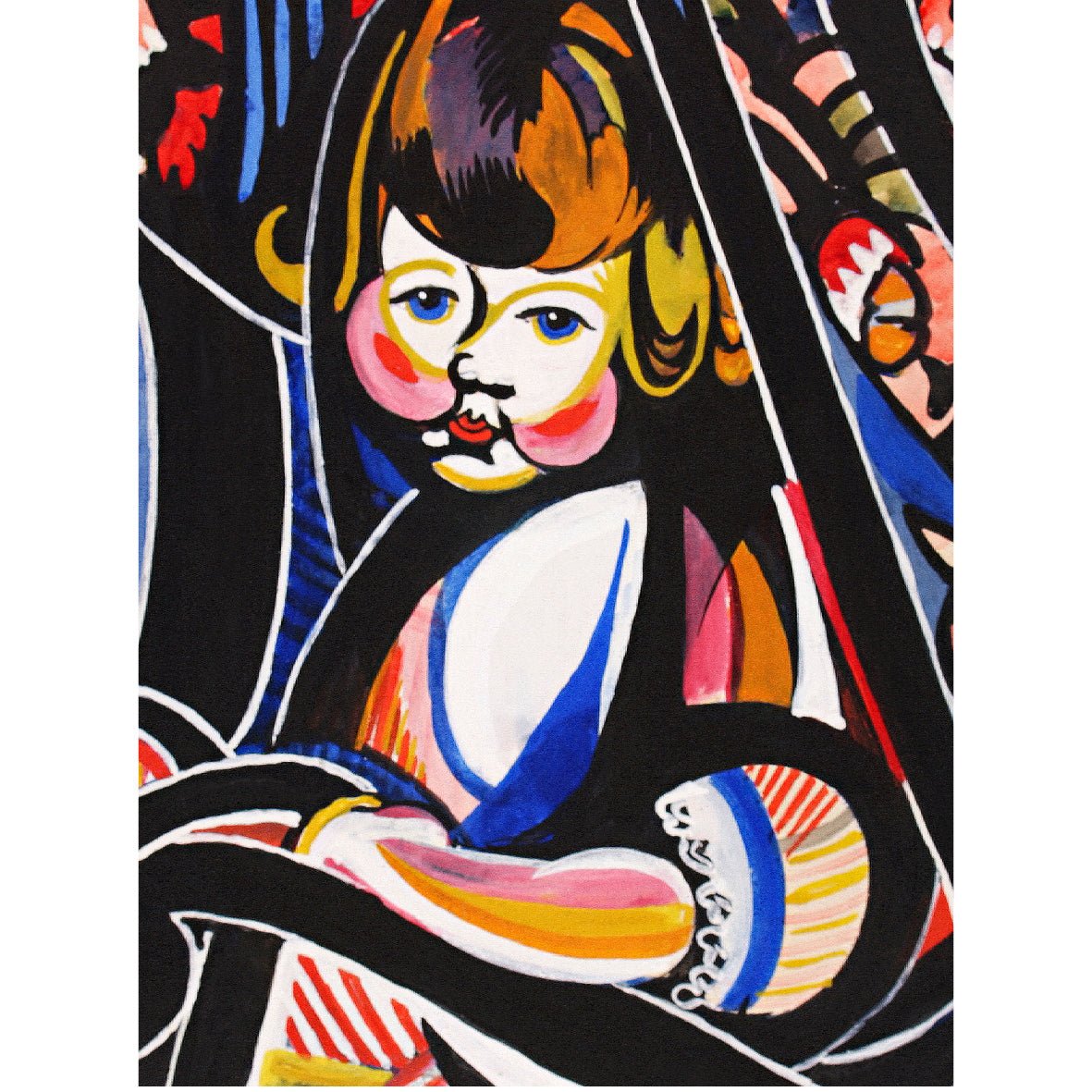 Decorative "Child in Rocker (1916)" by Henry Lyman Sayen Poster | High - Quality Print | Repositionable Adhesive - Pasquín