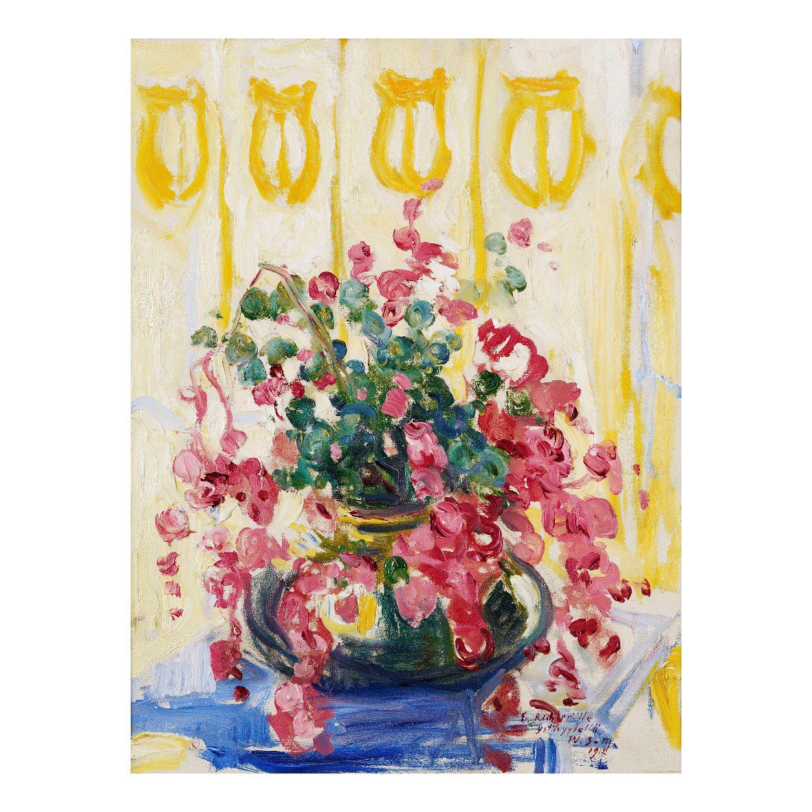 Decorative "Flowers (1912)" by Wilho Sjöström Poster | High - Quality Print | Repositionable Adhesive - Pasquín