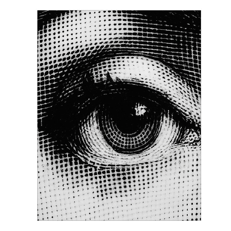 Decorative "Lina's Gaze" by P. Fornasetti Poster | High - Quality Print | Repositionable Adhesive - Pasquín