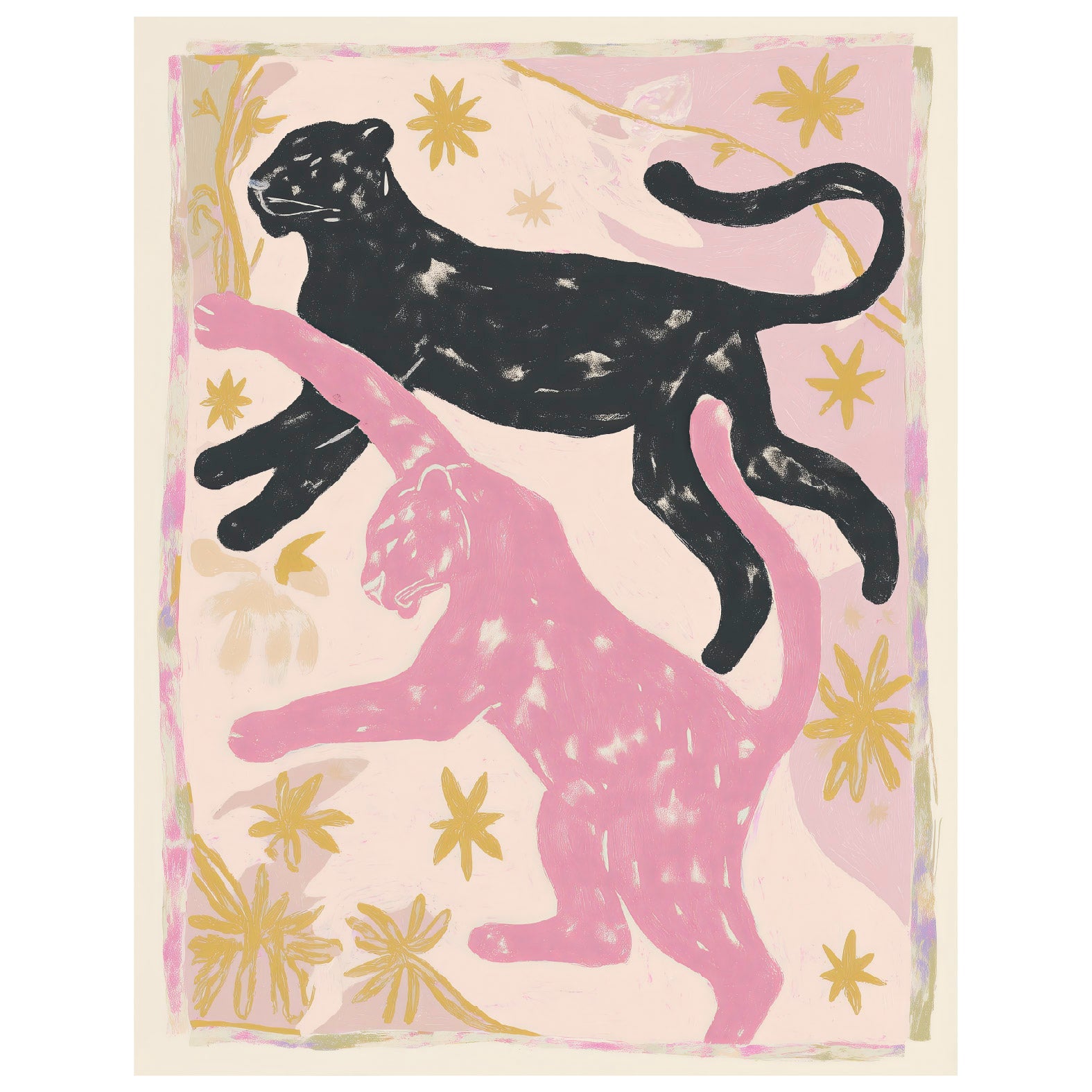 Decorative "Moon Panthers" Poster | High - Quality Print | Repositionable Adhesive - Pasquín