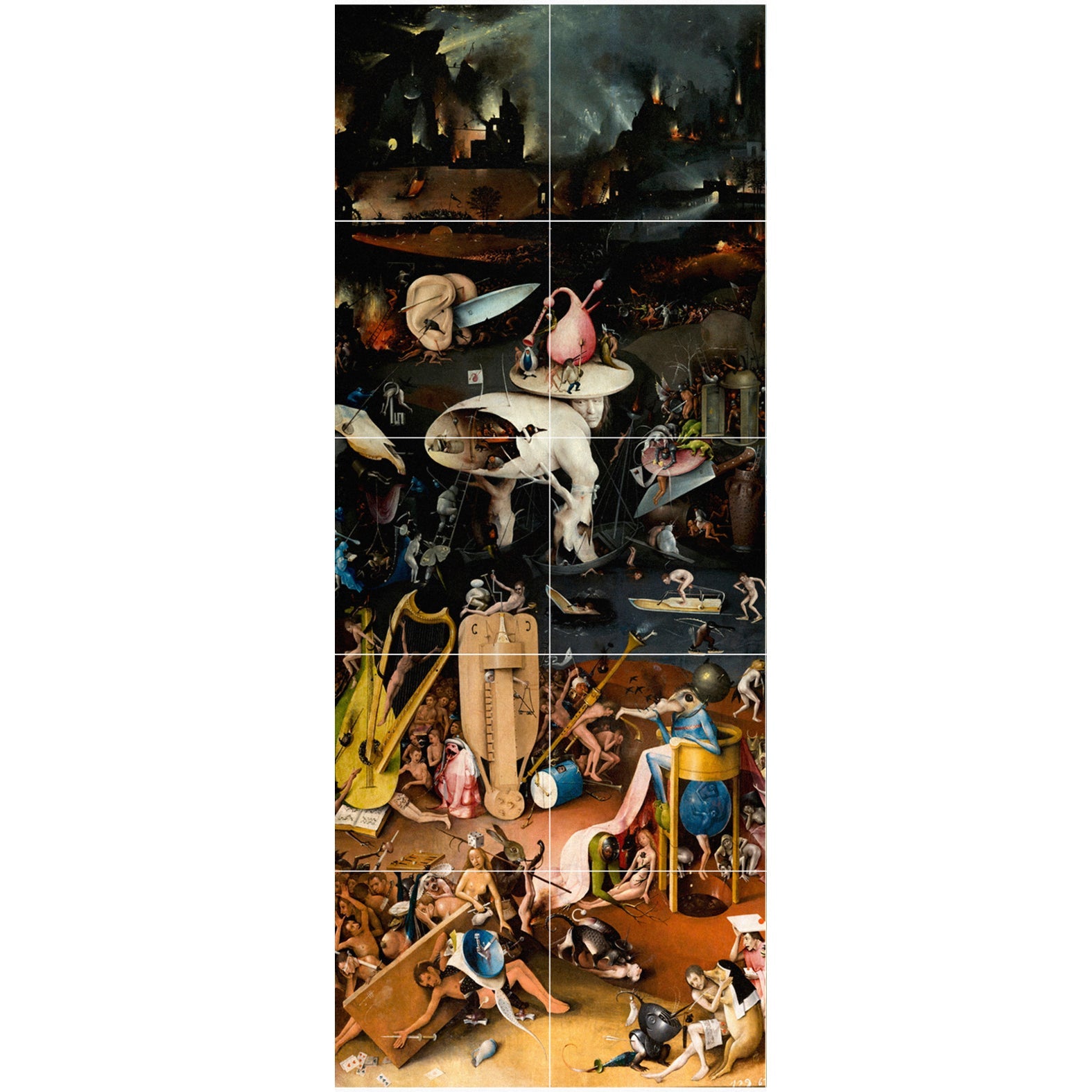 Decorative Removable Wall Tiles - The Garden of Earthly Delights Design - Pasquín