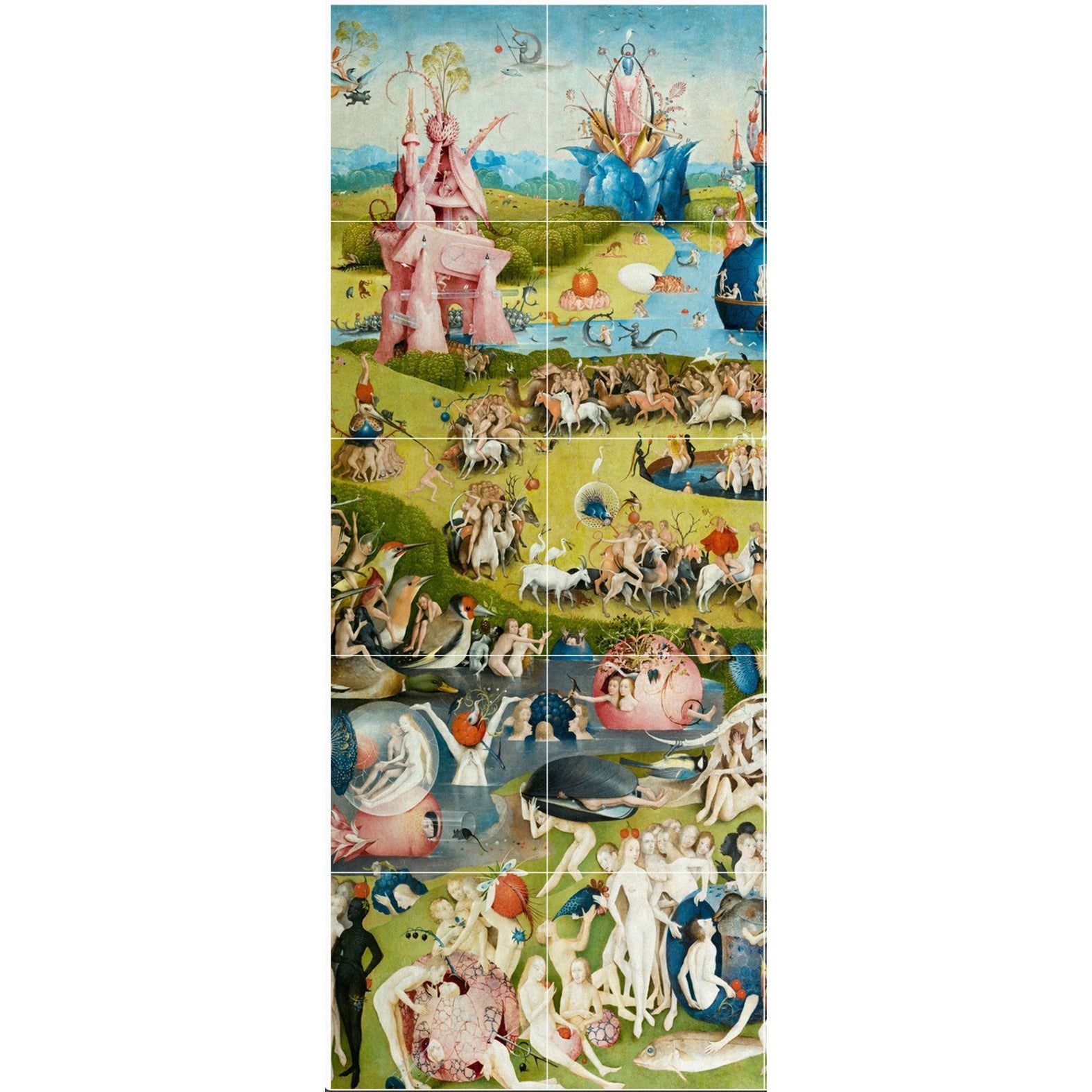 Decorative Removable Wall Tiles - The Garden of Earthly Delights Design - Pasquín