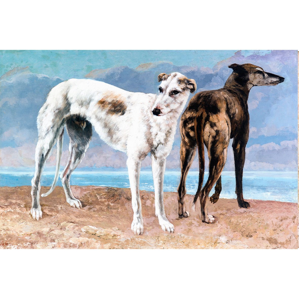 Decorative "The Greyhounds of the Comte of Choiseul" Poster | High - Quality Print | Repositionable Adhesive - Pasquín