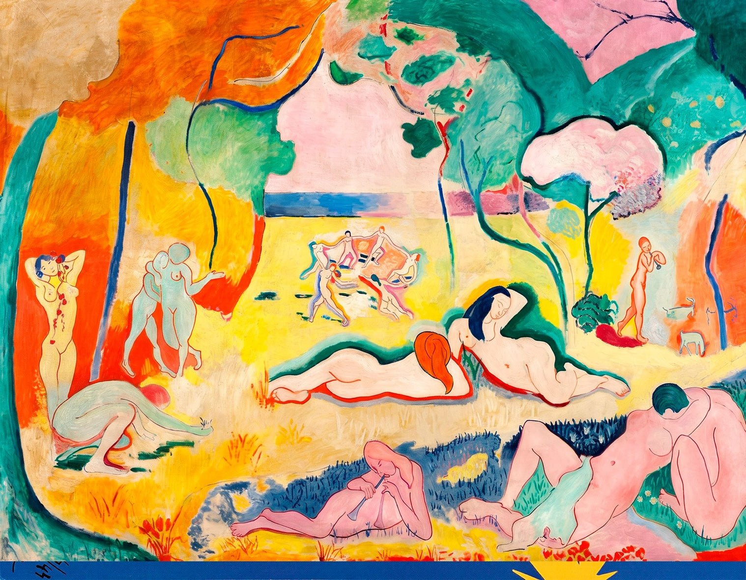 "Le Bonheur de Vivre" by Henri Matisse - Reusable Peel-and-Stick Poster - Pasquín