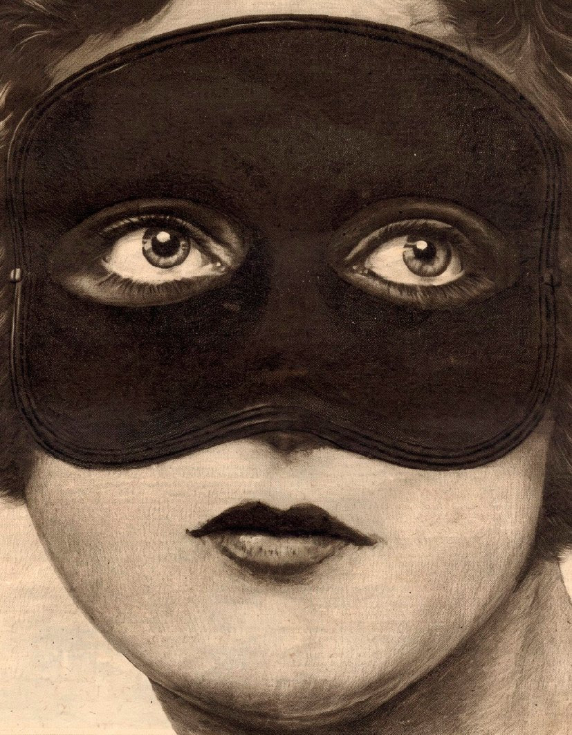 "Masked" - Reusable Peel-and-Stick Poster - Pasquín