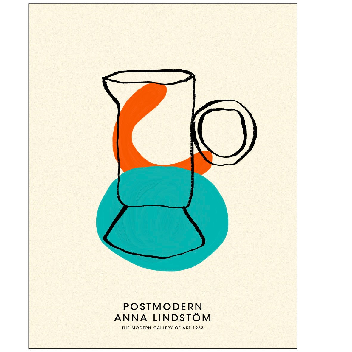 Postmodern Anna Lindstom Reusable Peel - and - Stick Poster - Pasquín