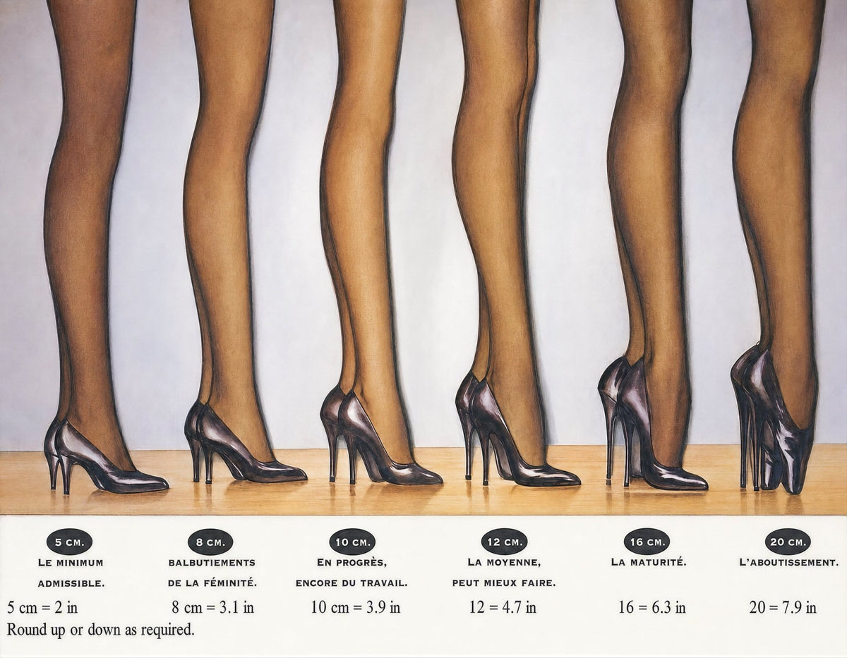 Rene Gruau Les Talons 1990 - Reusable Peel-and-Stick Poster - Pasquín