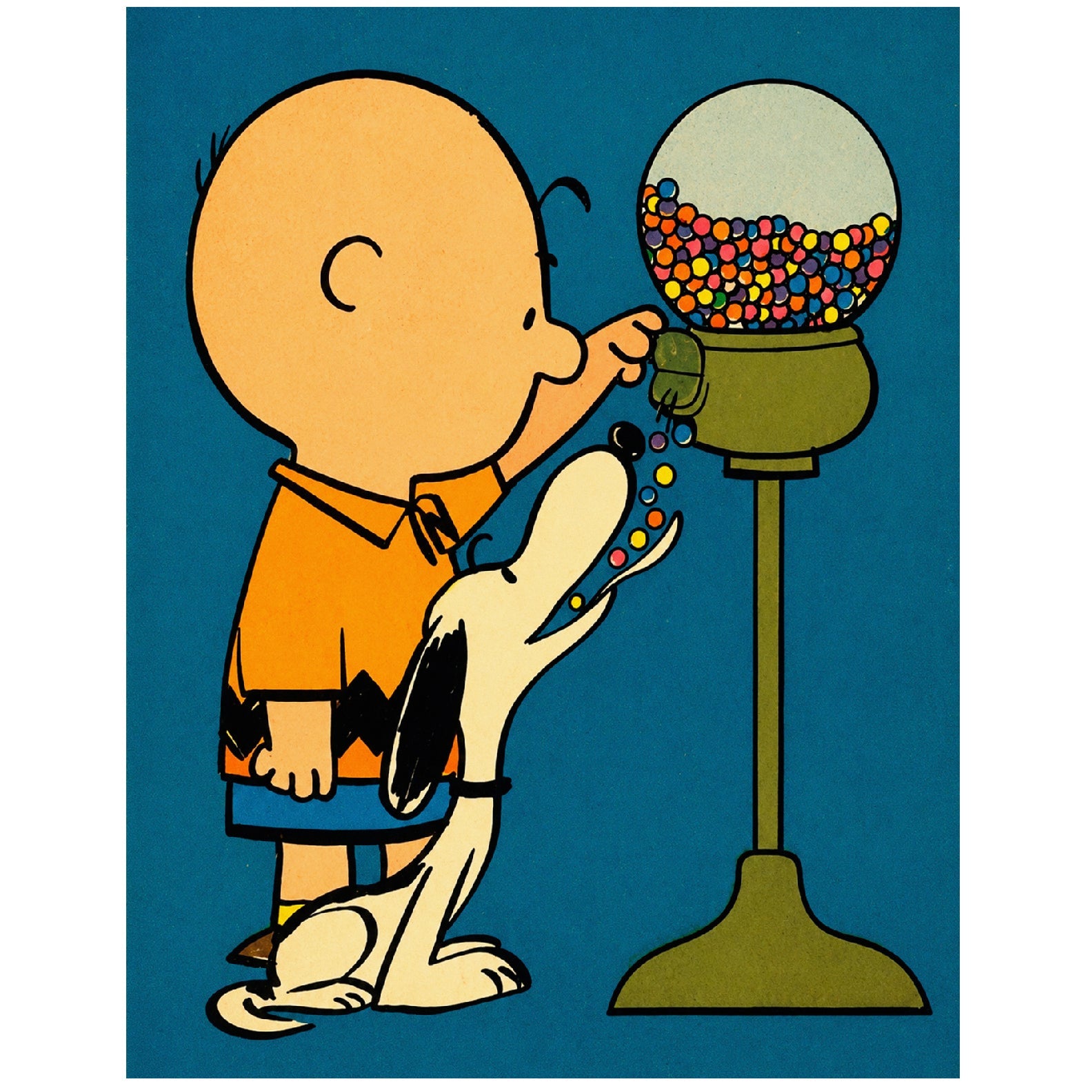 "Snoopy and Charlie Brown" by Charles M. Schulz - Reusable Peel-and-Stick Poster - Pasquín