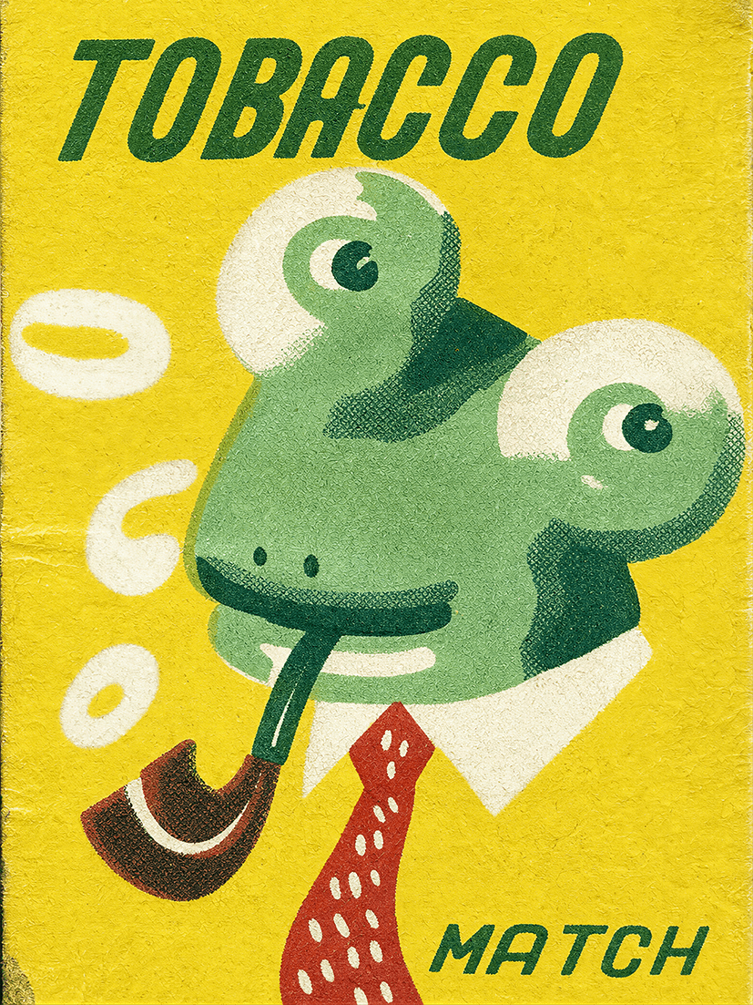 Tobacco Match Frog - Reusable Peel-and-Stick Poster - Pasquín