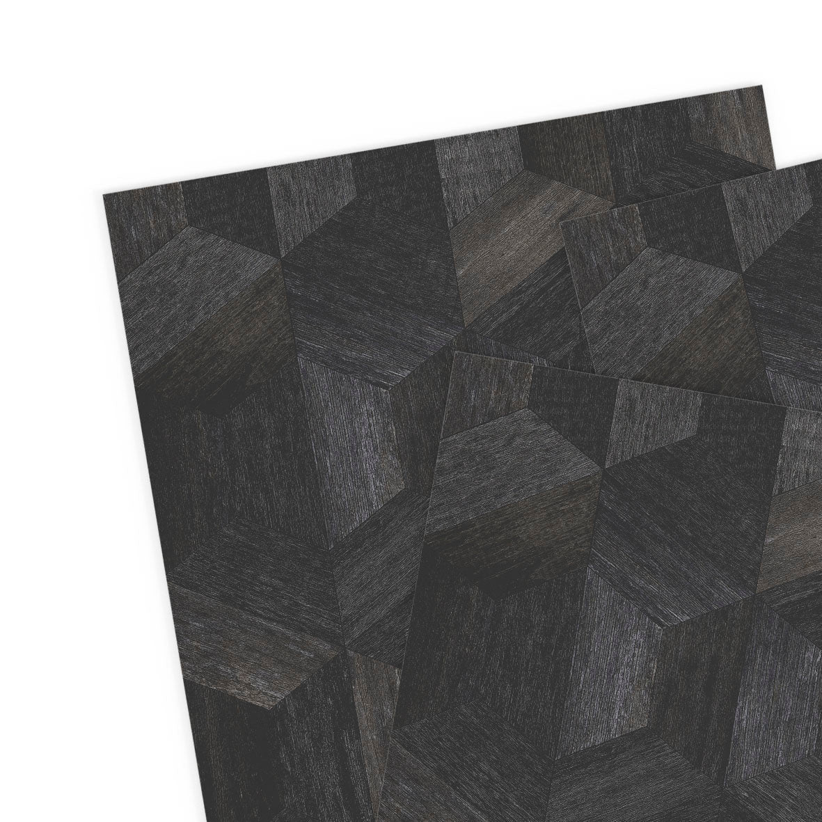 Adhesive Non - Slip Tiles for Floors: Black Wood Style with Fine Art Printing - Pasquín Mosaics 48 - Pasquín