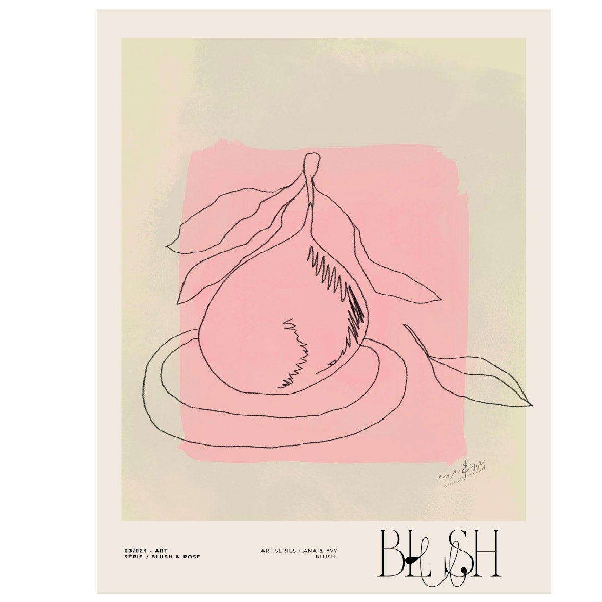 Blush and Fruits Reusable Peel - and - Stick Poster by Ana & Yvy - Pasquín
