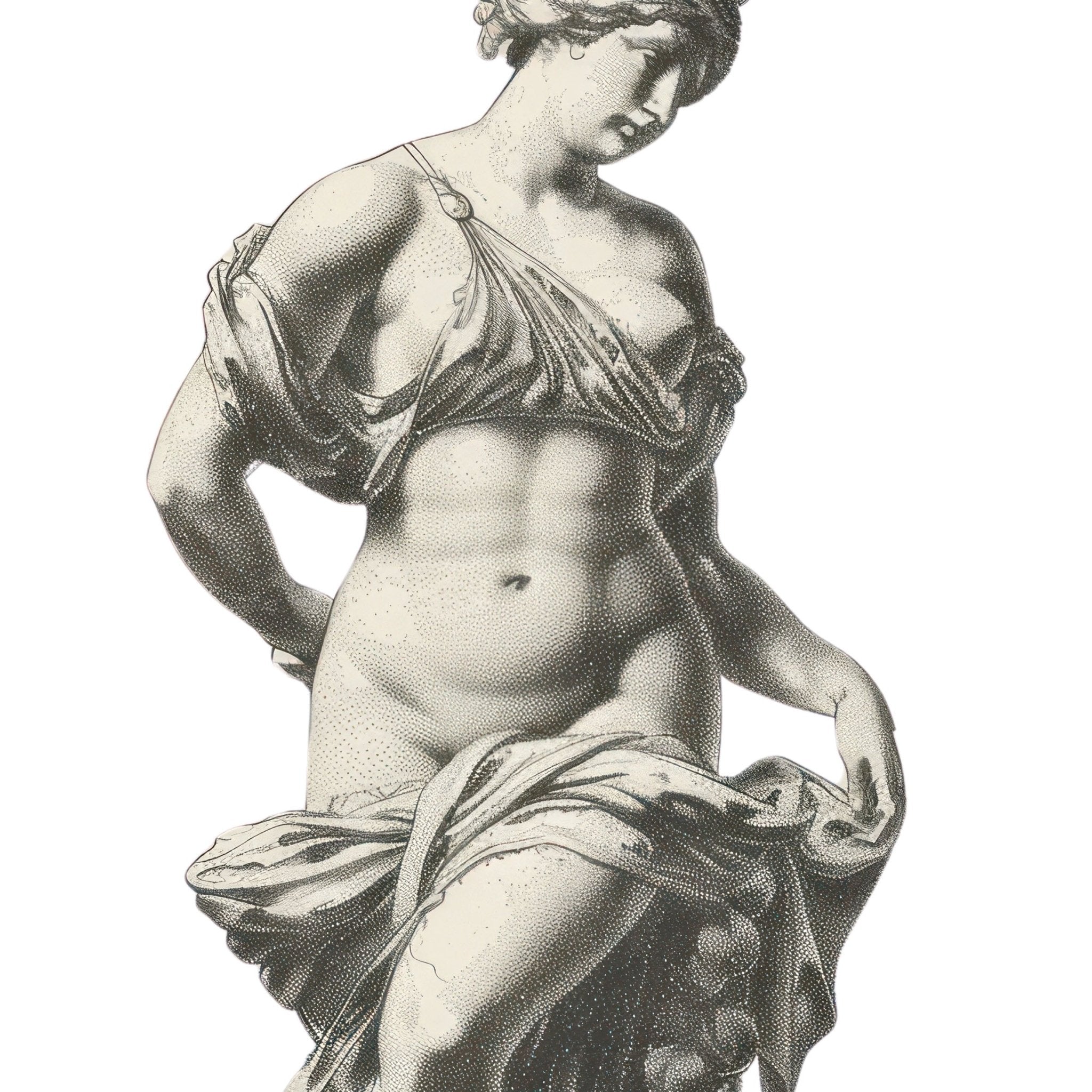 Classical Sculpture Adhesive Poster - High - Quality, Eco - Friendly, Reusable Wall Decor - Pasquín Store