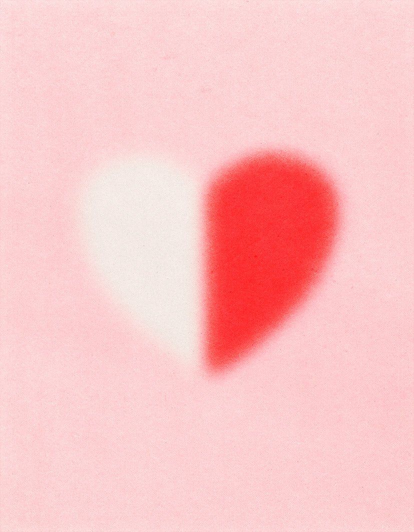 "Coquette Collection: Love is half and half" - Reusable Peel-and-Stick Poster - Pasquín