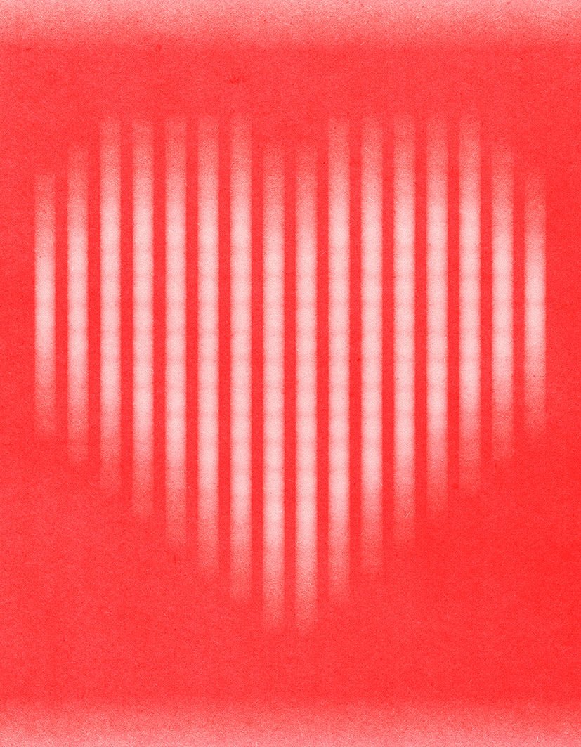 "Coquette Collection: Striped Heart" - Reusable Peel-and-Stick Poster - Pasquín