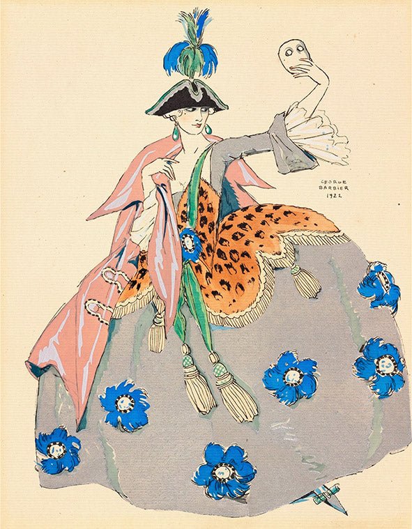 "Costume de Théâtre" by George Barbier - Reusable Peel-and-Stick Poster - Pasquín