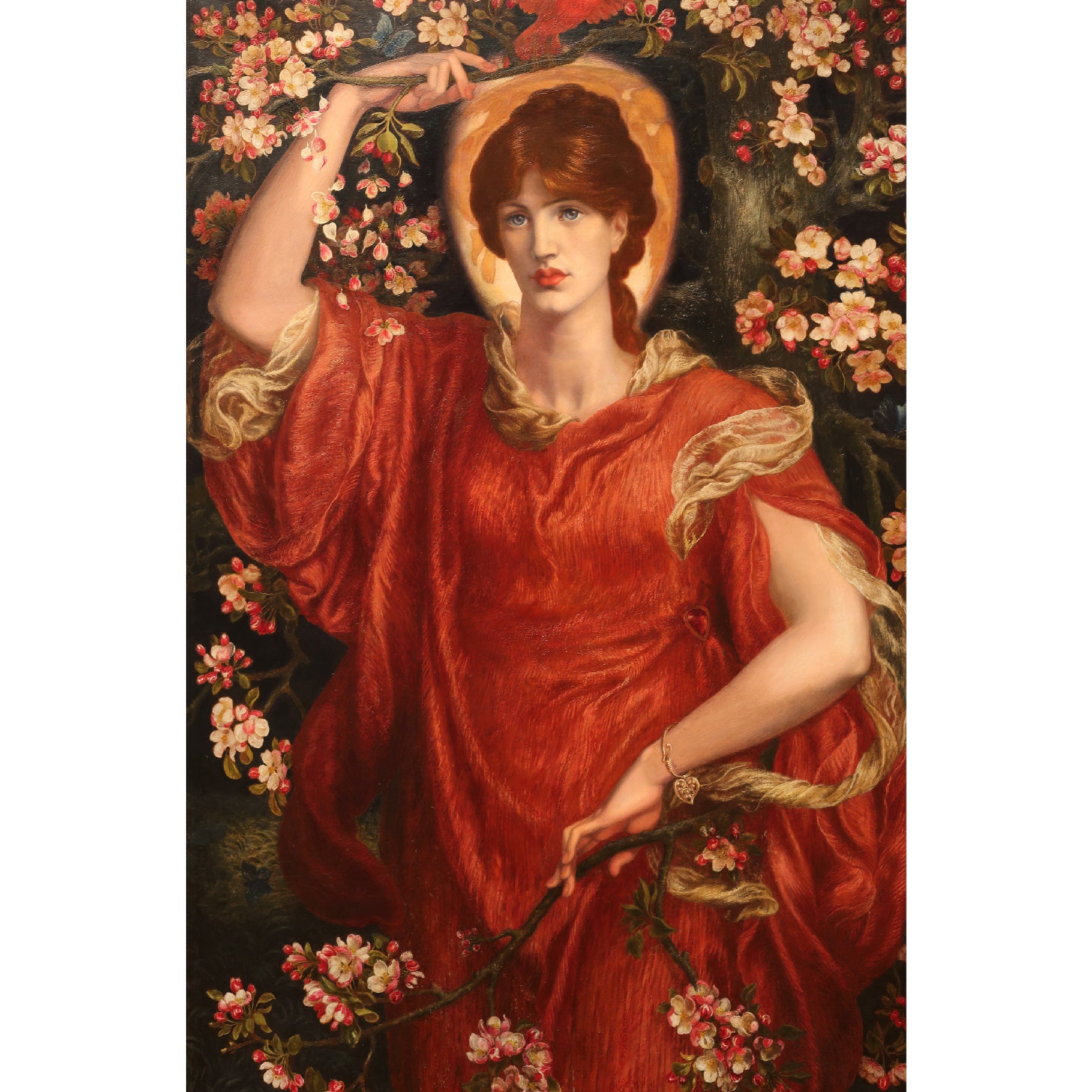 Decorative "A Vision of Fiammetta" by Dante Gabriel Rossetti Poster | High - Quality Print | Repositionable Adhesive - Pasquín Store