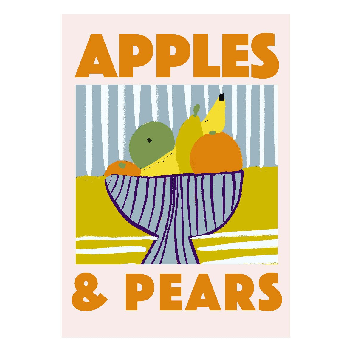 Decorative "Apples & Pears" Poster | High - Quality Print | Repositionable Adhesive - Pasquín