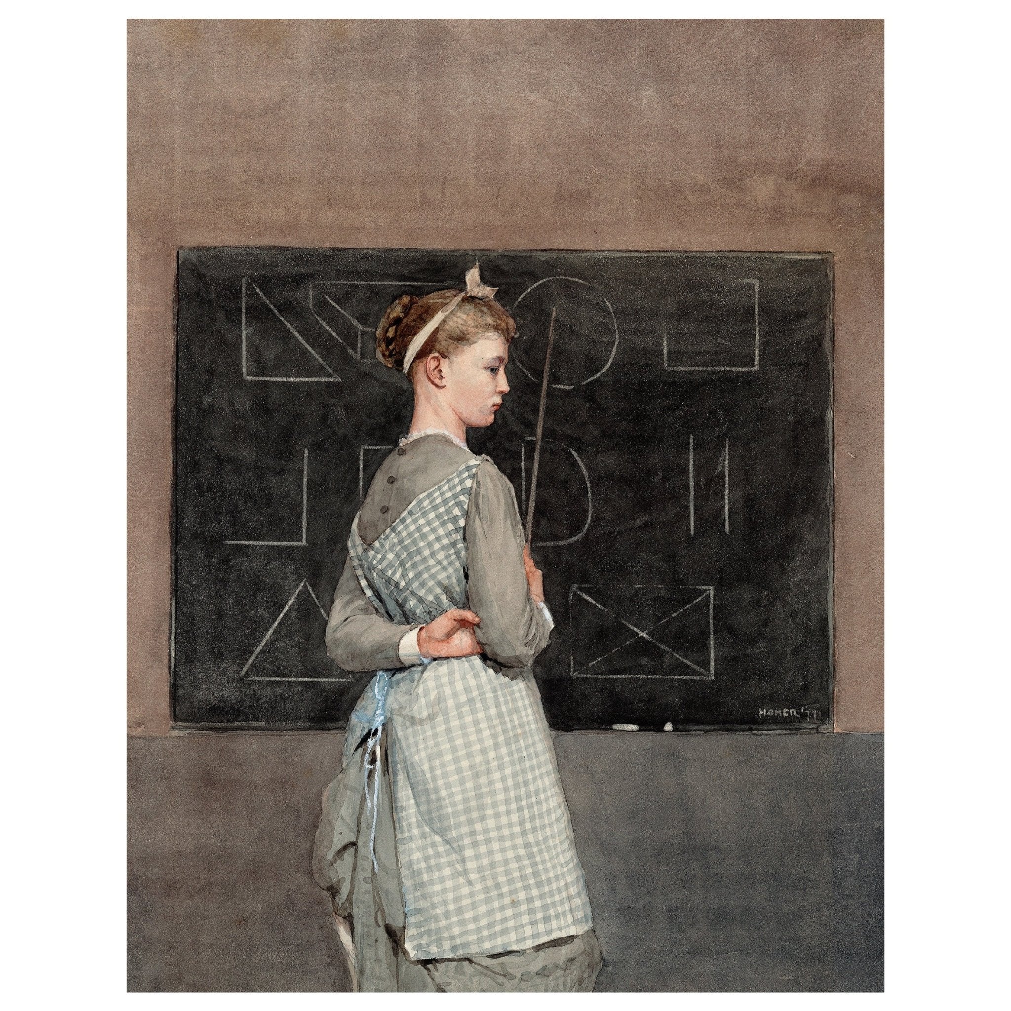 Decorative "Blackboard" (1877) by Winslow Homer Poster | High - Quality Print | Repositionable Adhesive - Pasquín