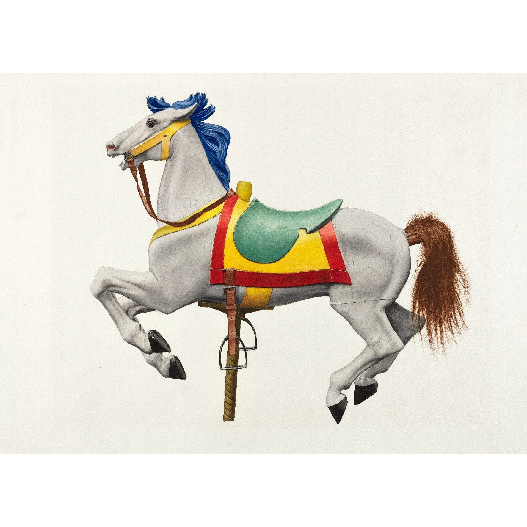 Decorative "Carousel Horse" Poster | High - Quality Poster Print | Repositionable Adhesive - Pasquín