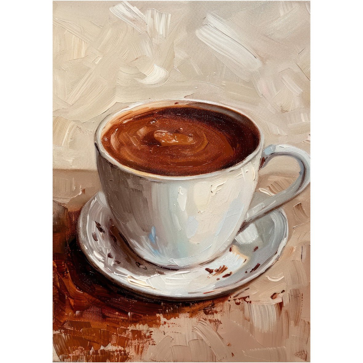 Decorative "Coffee Art" Poster | High - Quality Print | Repositionable Adhesive - Pasquín