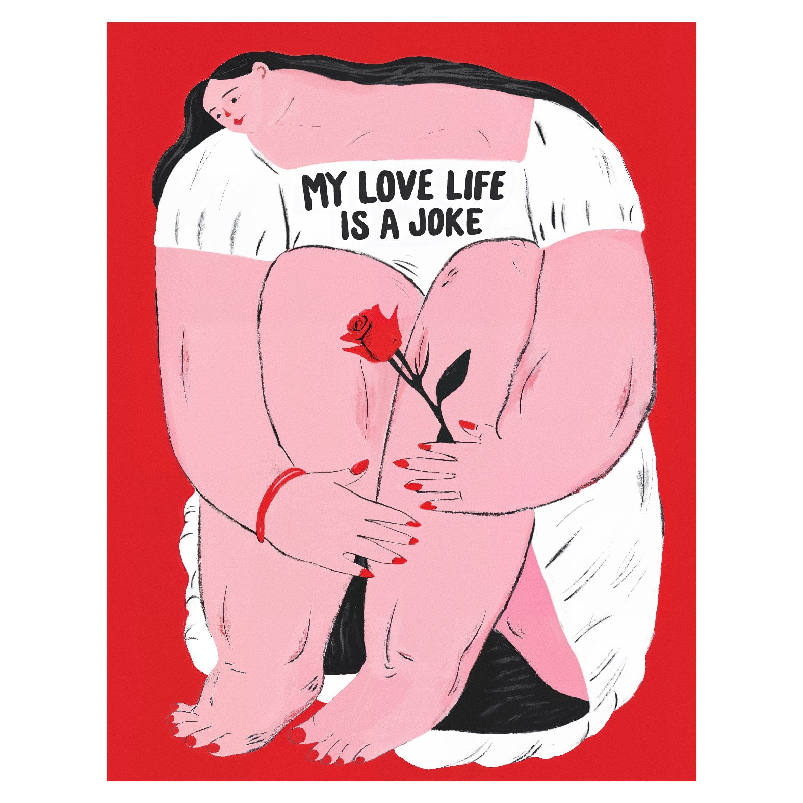 Decorative "Coquette Collection: My Love Life is a Joke" Poster | High - Quality Print | Repositionable Adhesive - Pasquín