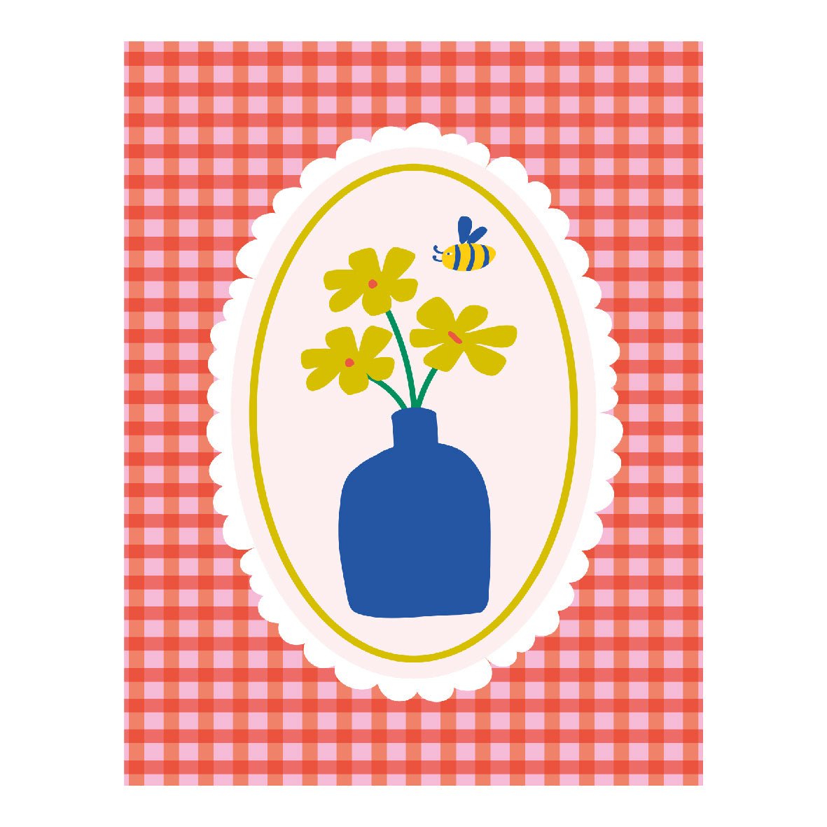 Decorative "Coquette Collection: Yellow Flowers" Poster | High - Quality Print | Repositionable Adhesive - Pasquín