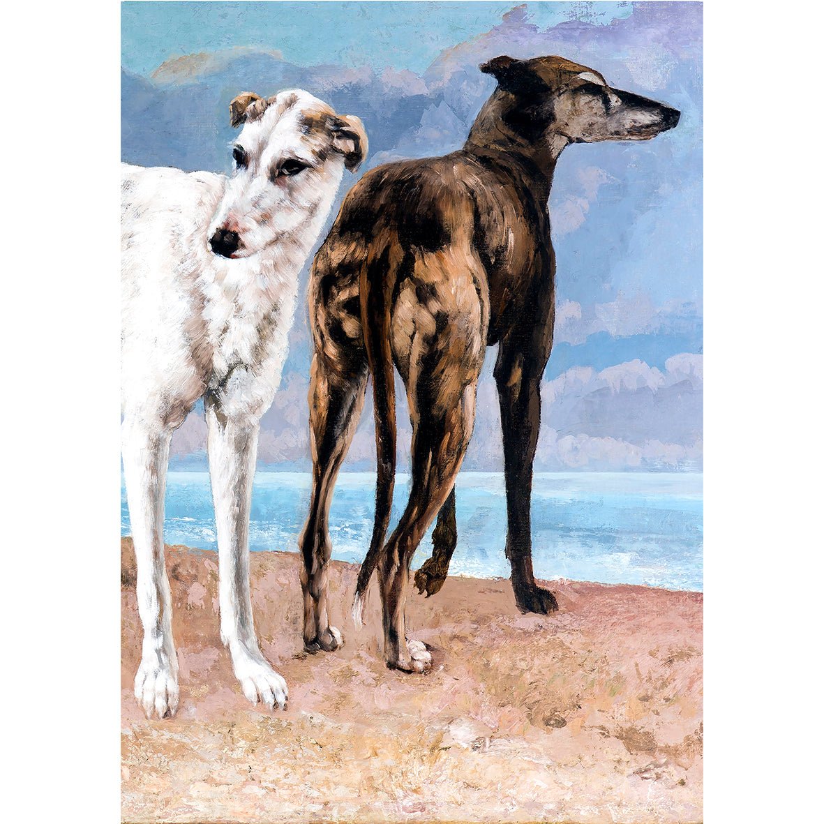 Decorative "Detail of The Greyhounds of the Comte Choiseul" Poster | High - Quality Print | Repositionable Adhesive - Pasquín
