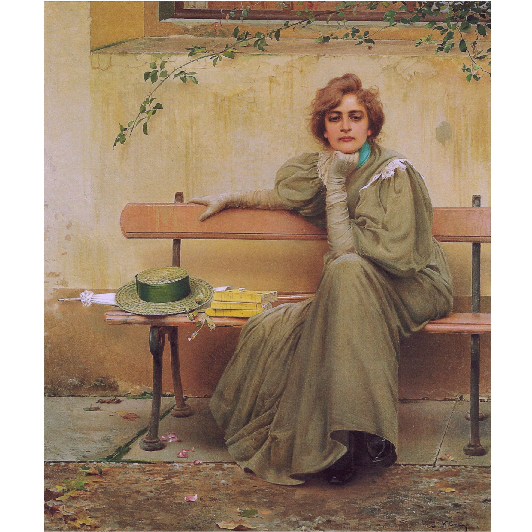 Decorative "Dreams (1896)" by Vittorio Matteo Corcos | High - Quality Print | Repositionable Adhesive - Pasquín