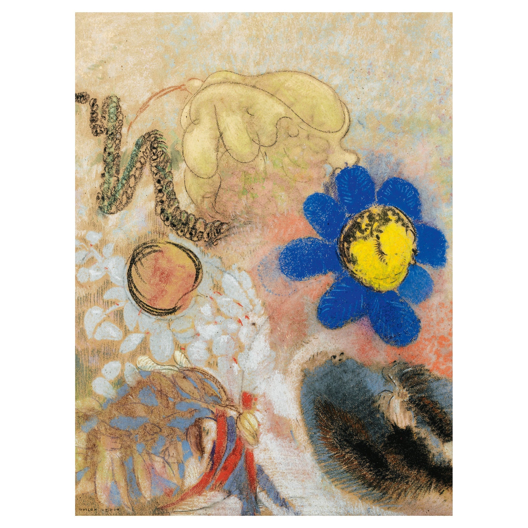 Decorative "Flore Sous Marine" by Odilon Redon Poster | High - Quality Print | Repositionable Adhesive - Pasquín Store