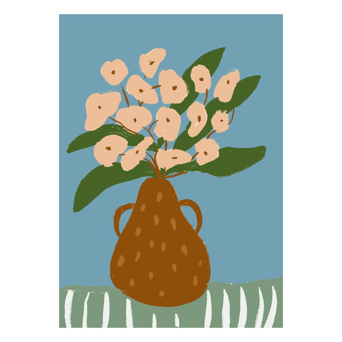 Decorative "Ilustrated Flowers" Poster | High - Quality Print | Repositionable Adhesive - Pasquín