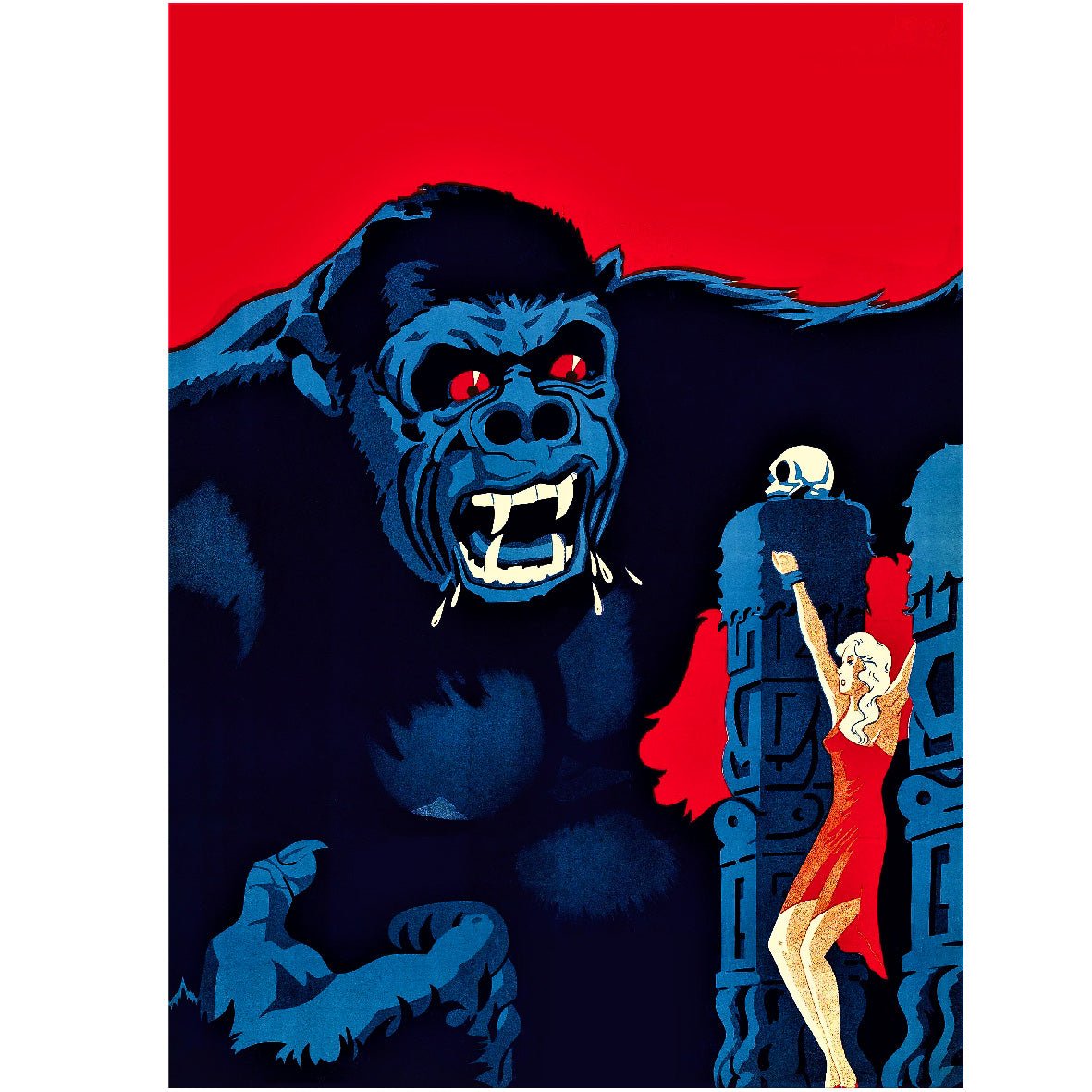 Decorative "King Kong (1933)" Poster | High - Quality Print | Repositionable Adhesive - Pasquín