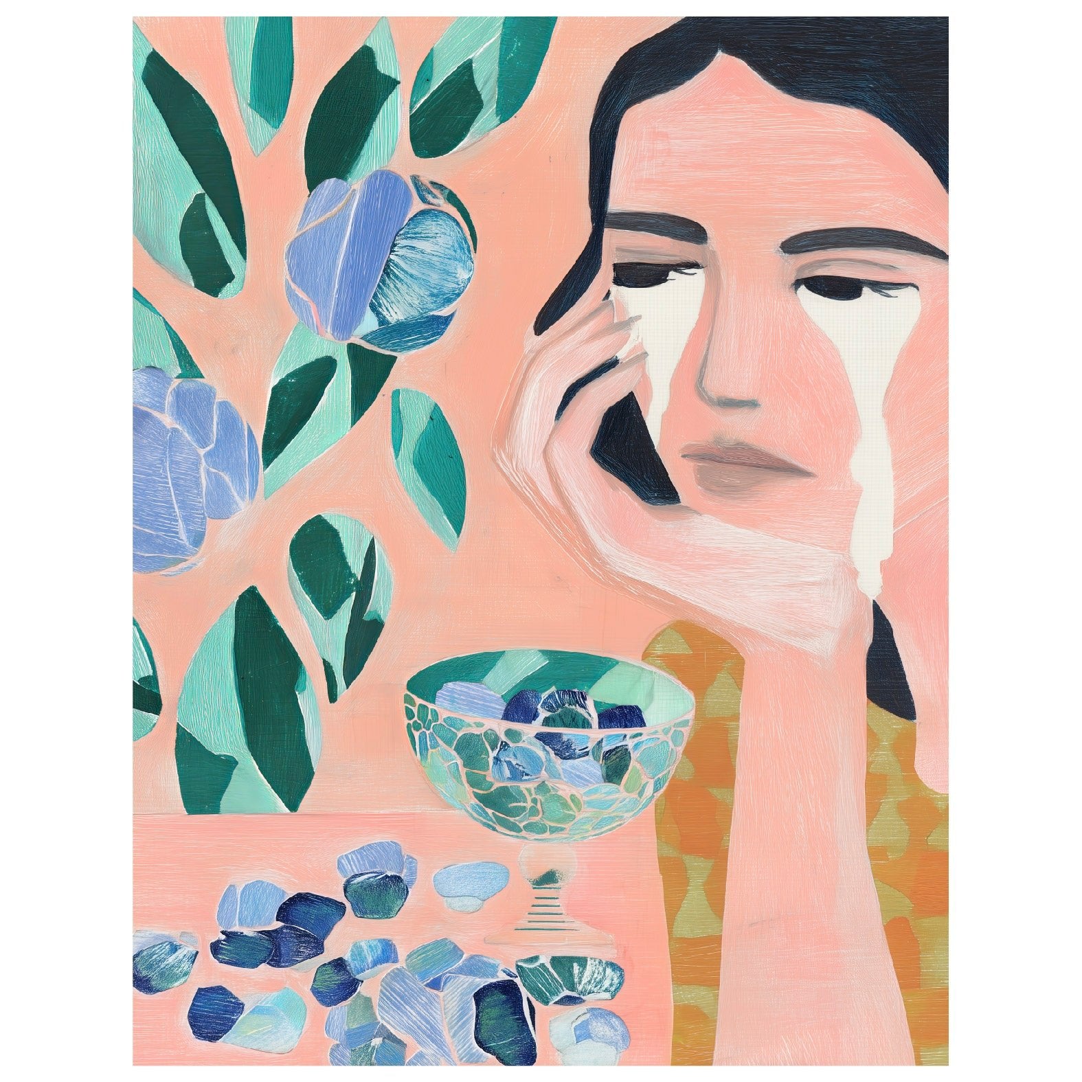 Decorative "Lavender Tears" Poster | High - Quality Print | Repositionable Adhesive - Pasquín