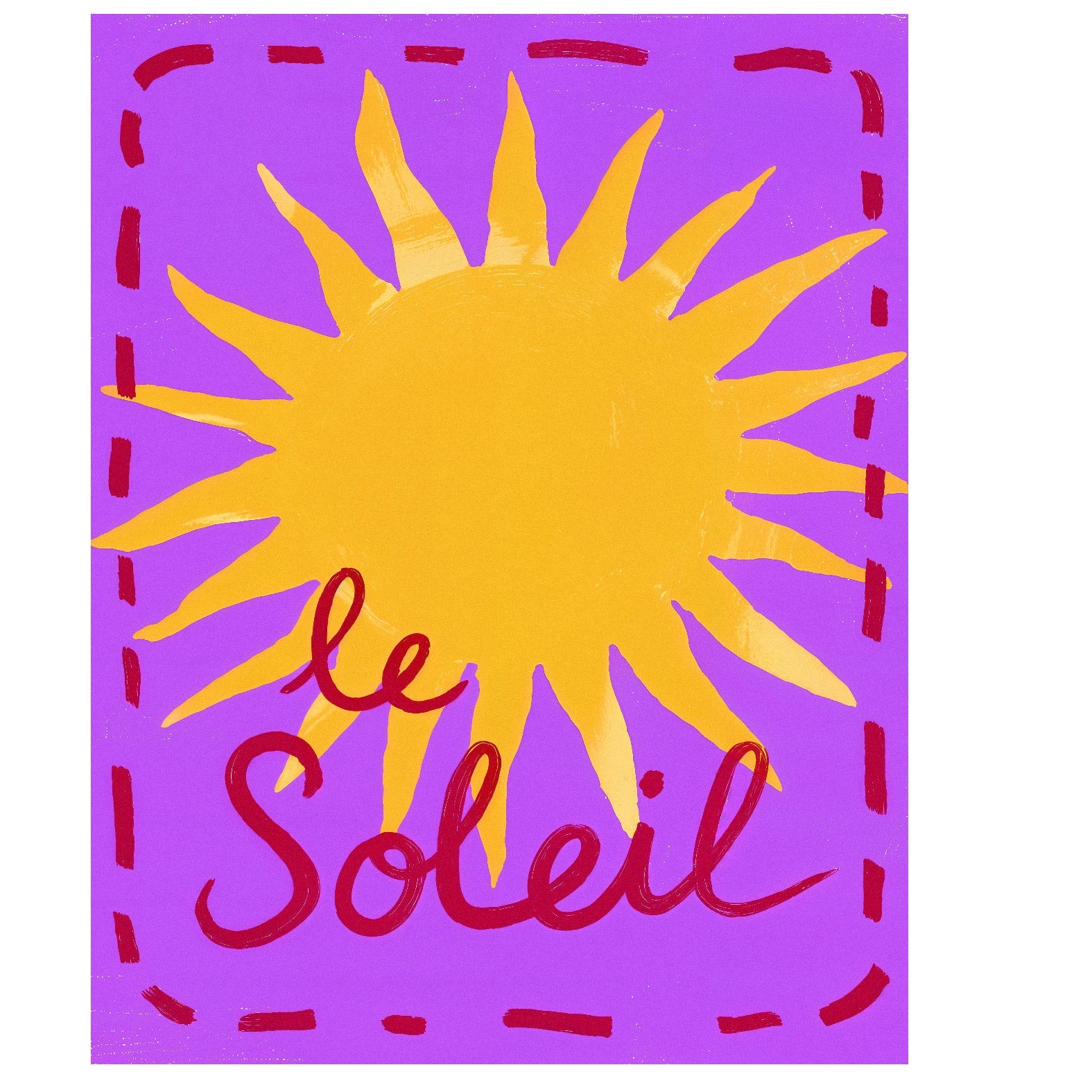Decorative "Le Soleil" Poster | High - Quality Print | Repositionable Adhesive - Pasquín