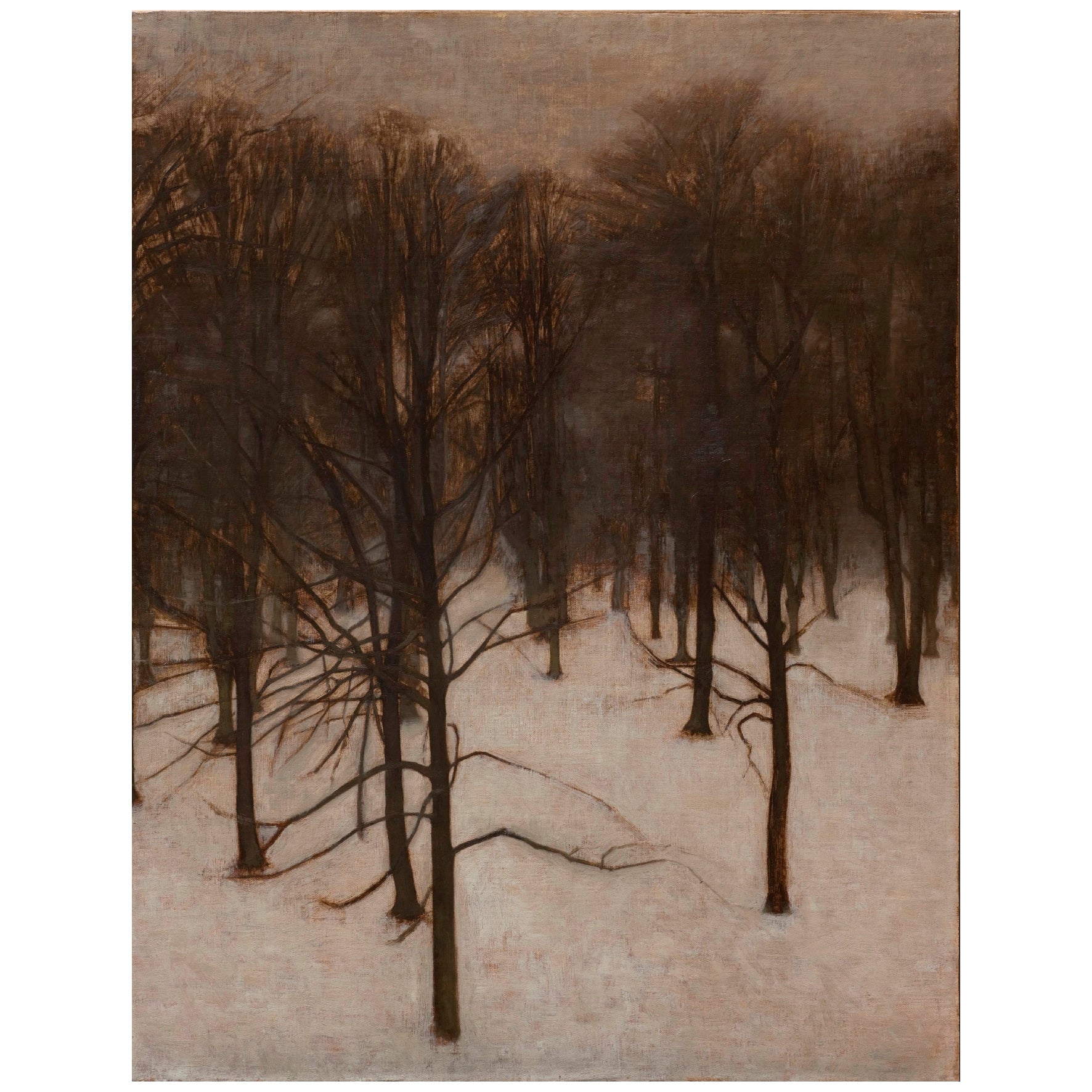 Decorative "Søndermarken Park in Winter" by Vilhelm Hammershøi Poster | High - Quality Print | Repositionable Adhesive - Pasquín Store