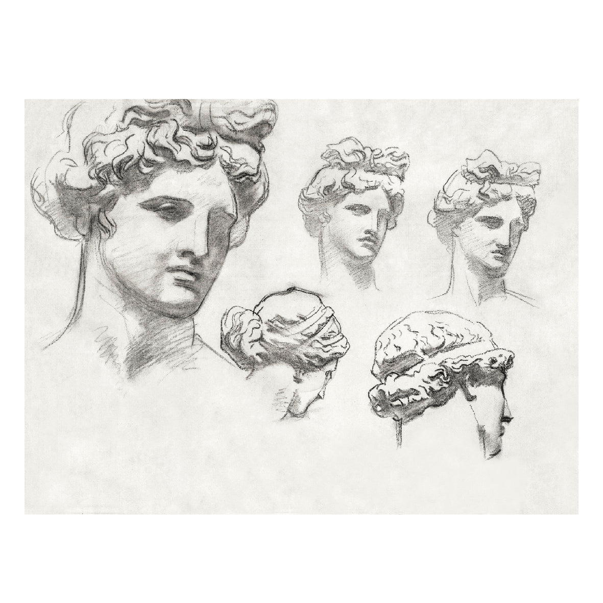 Decorative "Studies for Apollo and the Muses (1921)" by John Singer Sargent Poster | High - Quality Print | Repositionable Adhesive - Pasquín