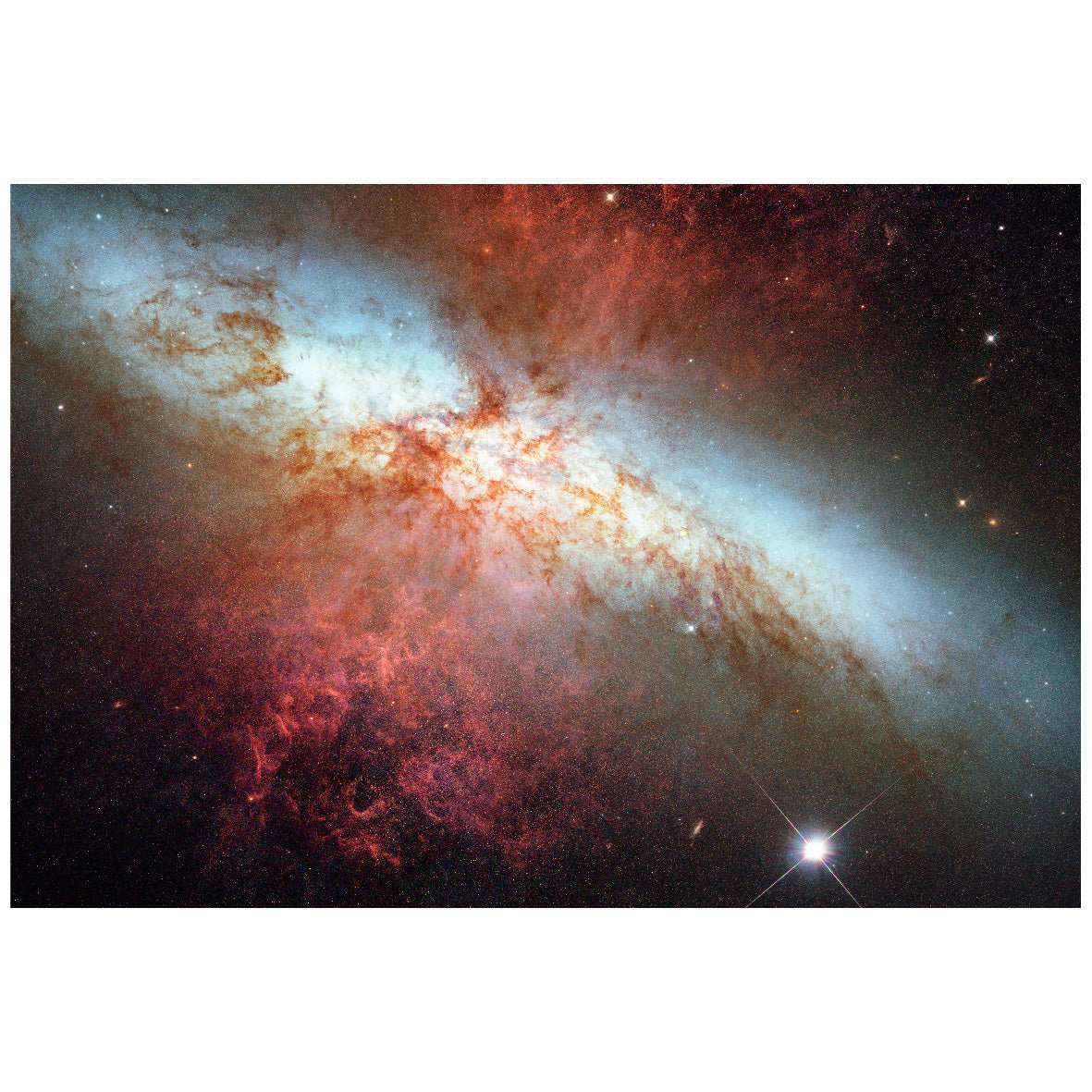 Decorative "Supernova in Nearby Galaxy M82" by NASA | High - Quality Print | Repositionable Adhesive - Pasquín