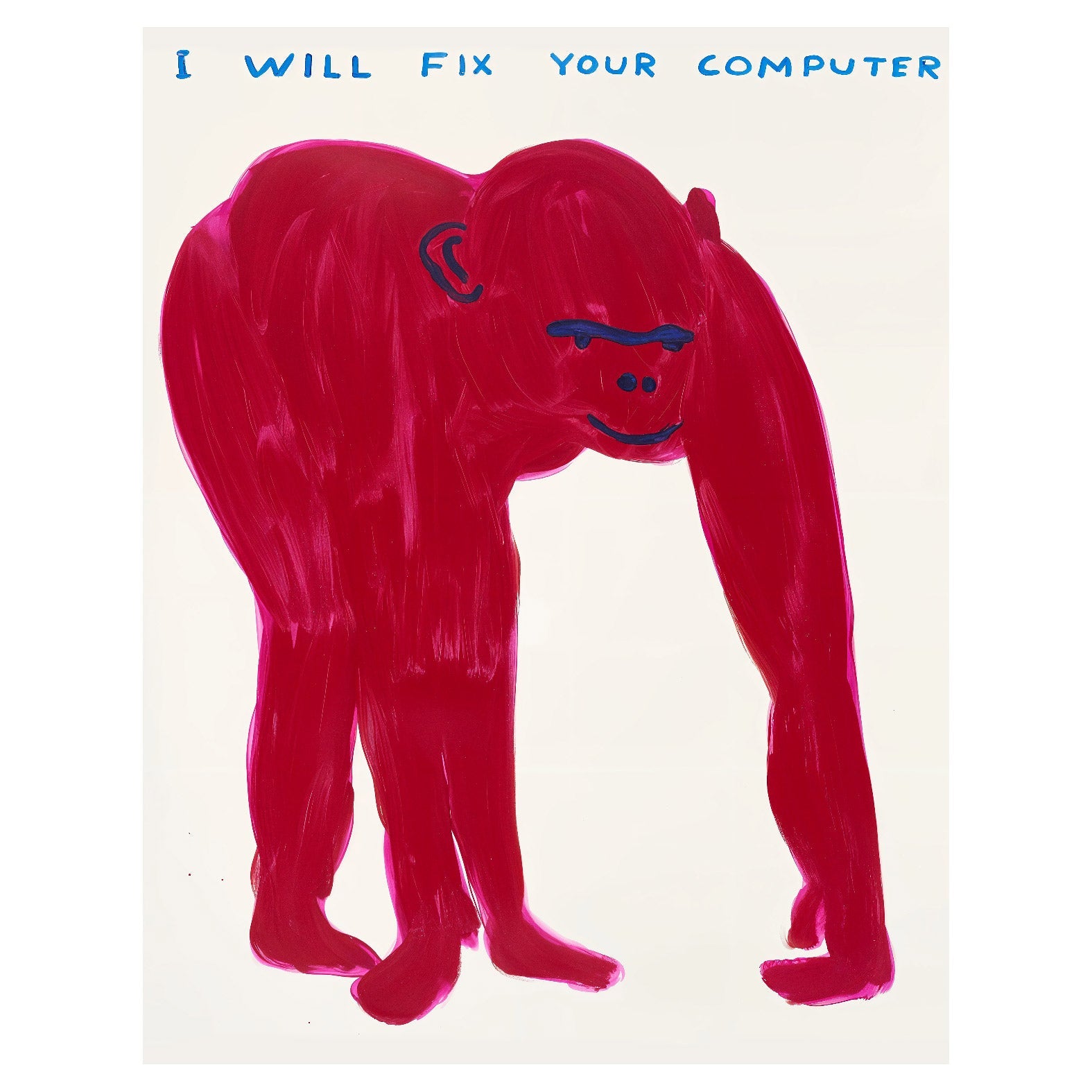 Decorative "Talking Animals: Chimpanzee" Poster | High - Quality Print | Repositionable Adhesive - Pasquín