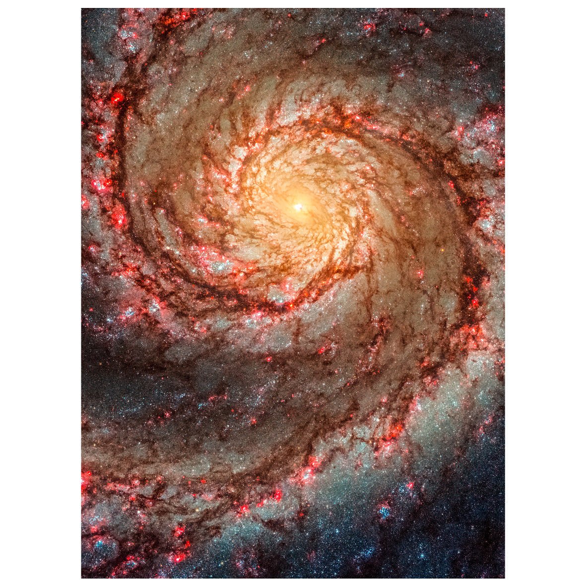 Decorative "The Whirlpool Galaxy M51" by NASA | High - Quality Print | Repositionable Adhesive - Pasquín