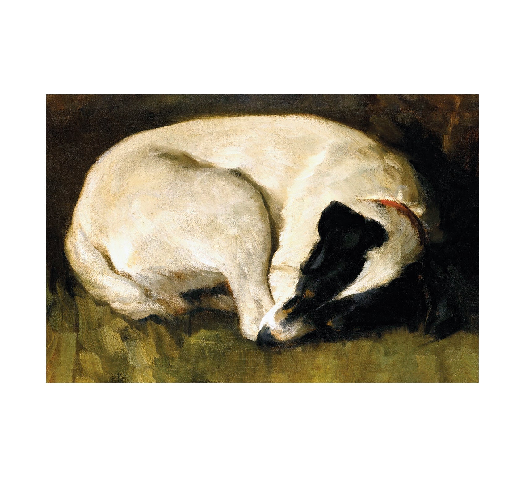 Dog Tired (1868) by Valentine Thomas Garland - Repositionable Adhesive Poster - Pasquín Store