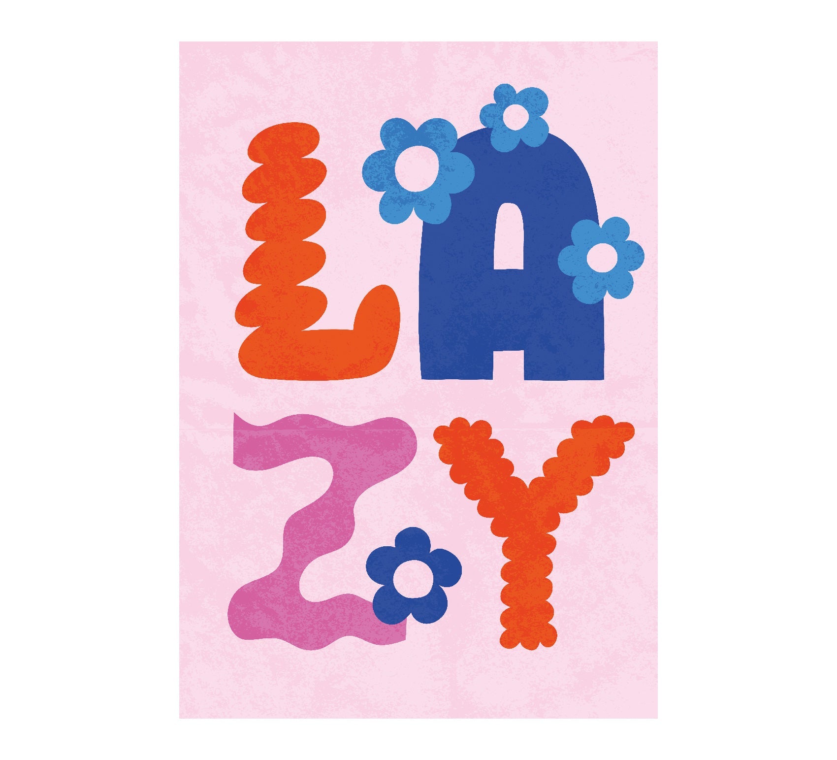 Handmade Lazy Letters Kids Adhesive Poster - Eco - Friendly and High - Quality - Pasquín Store