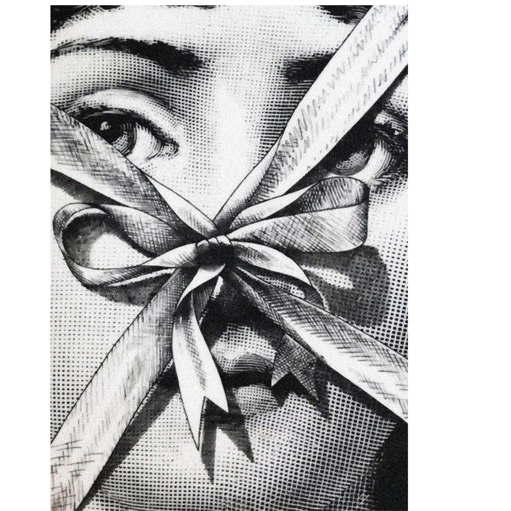 Handmade "Lina's ribbon" by P. Fornasetti Poster | High - Quality Print | Repositionable Adhesive - Pasquín Store