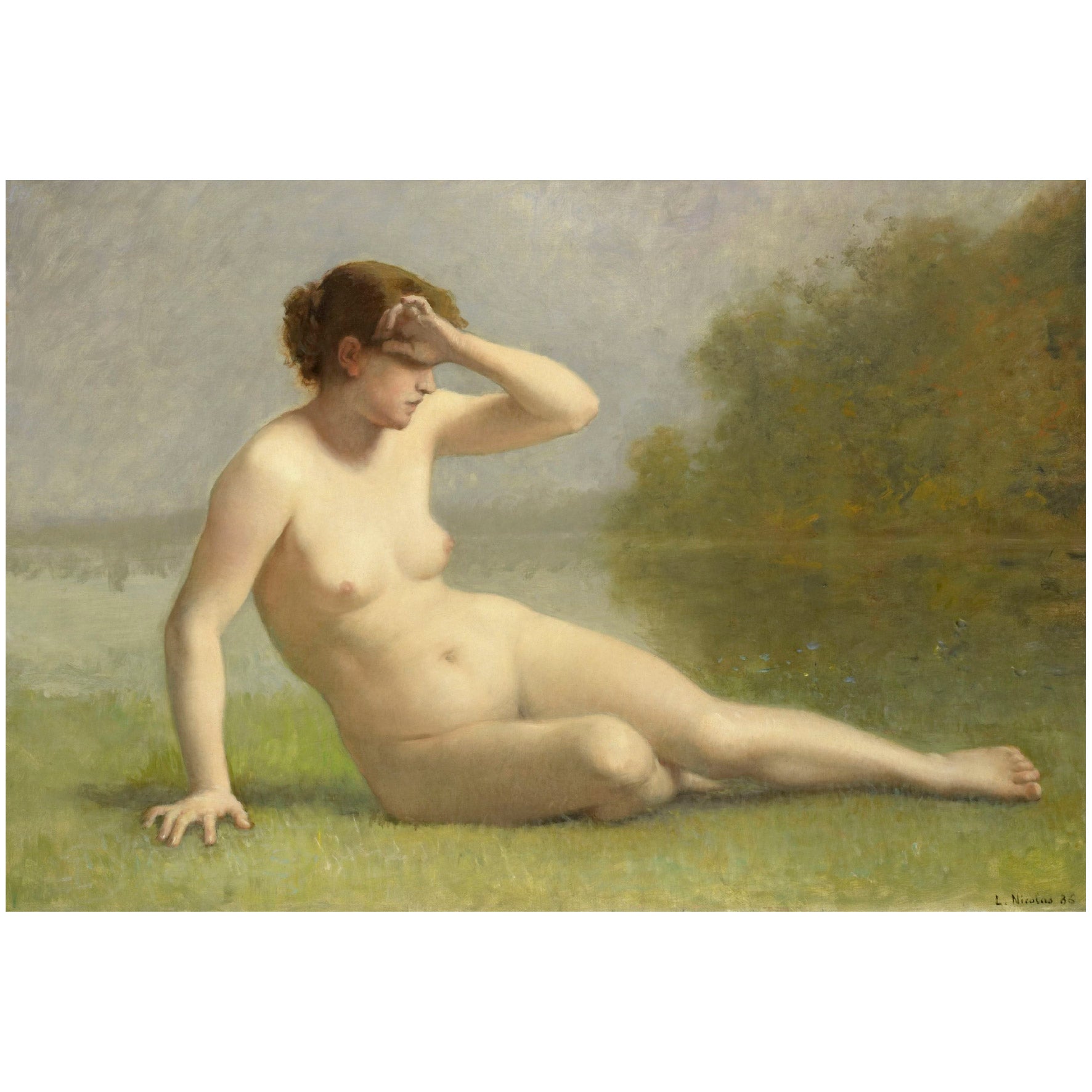 Handmade "Nymph (1886)" by L. Nicolas Poster | High - Quality Print | Repositionable Adhesive - Pasquín Store