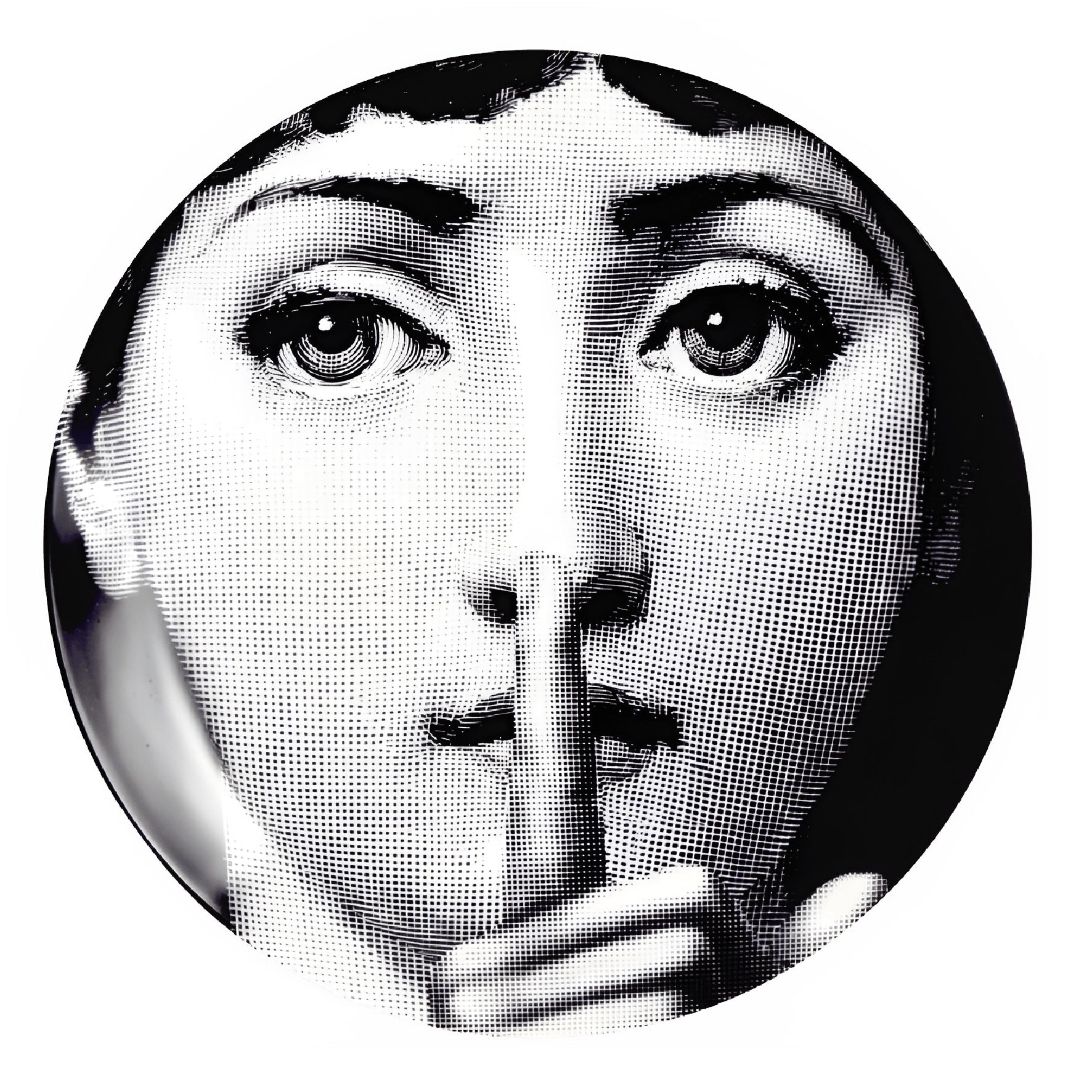 Handmade "Silent Lina (Round)" by P. Fornasetti Poster | High - Quality Print | Repositionable Adhesive - Pasquín Store