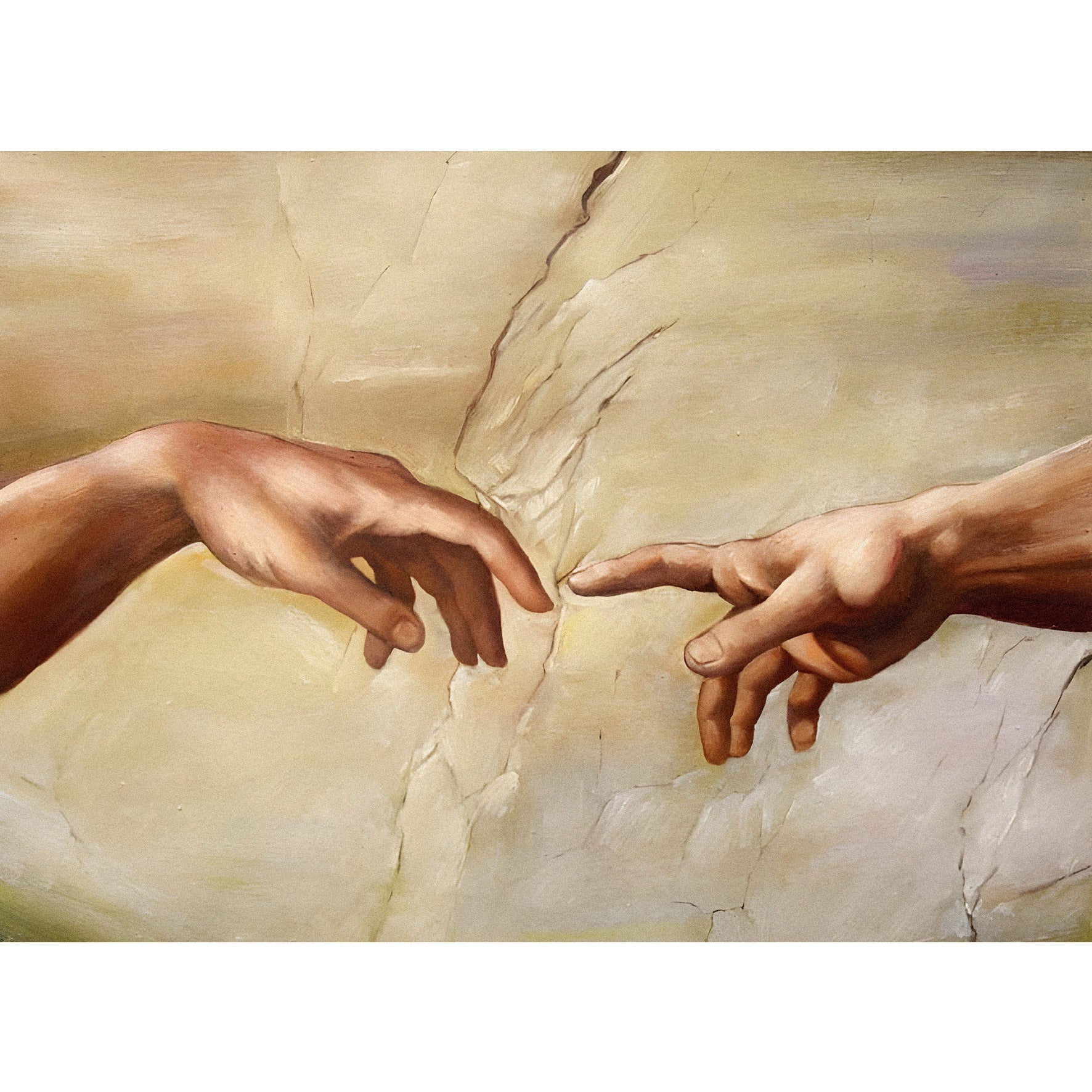 Handmade "The Creation of Adam (Detail)" by Michelangelo Poster | High - Quality Print | Repositionable Adhesive - Pasquín Store