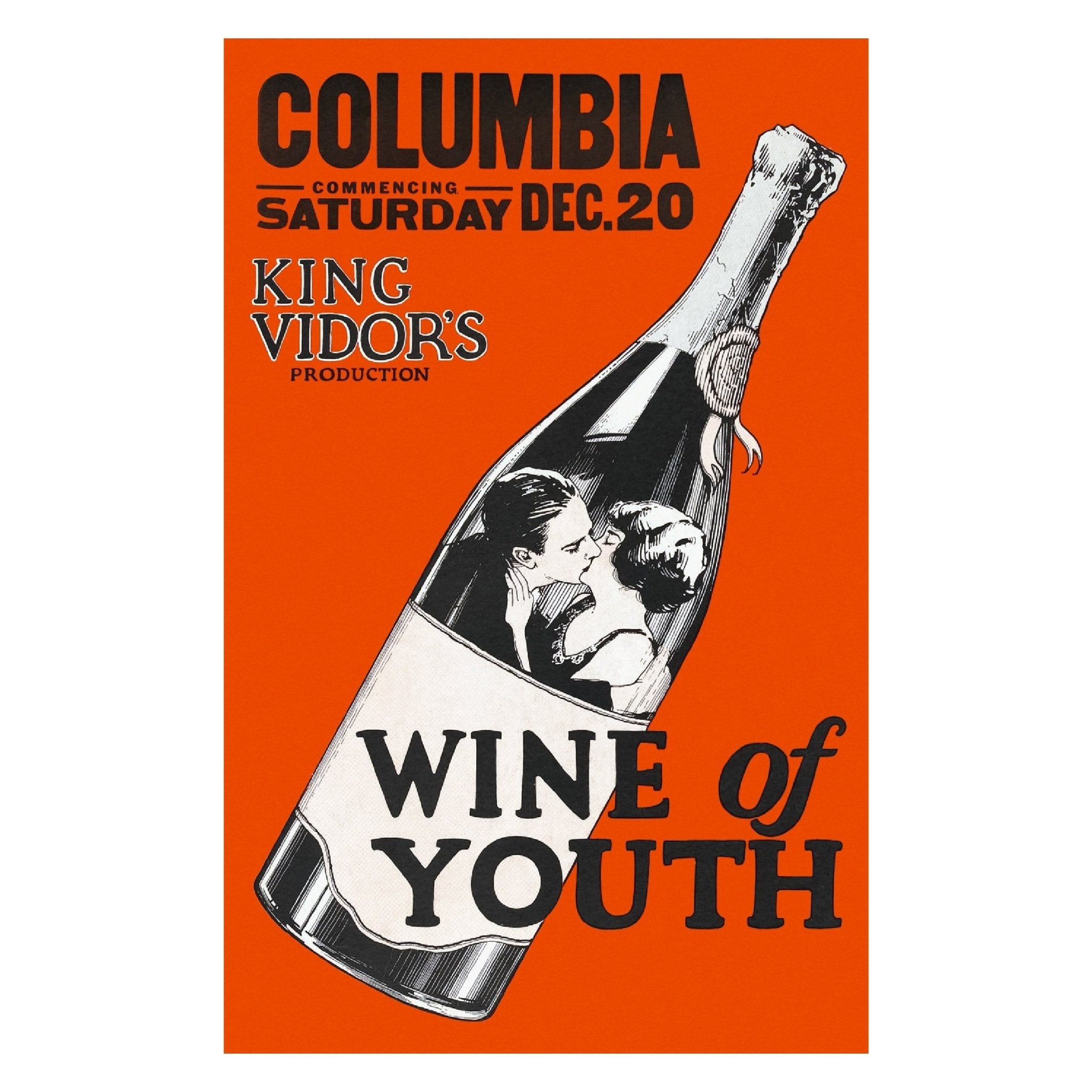 Handmade "Wine of Youth (1924)" Poster | High - Quality Print | Repositionable Adhesive - Pasquín Store