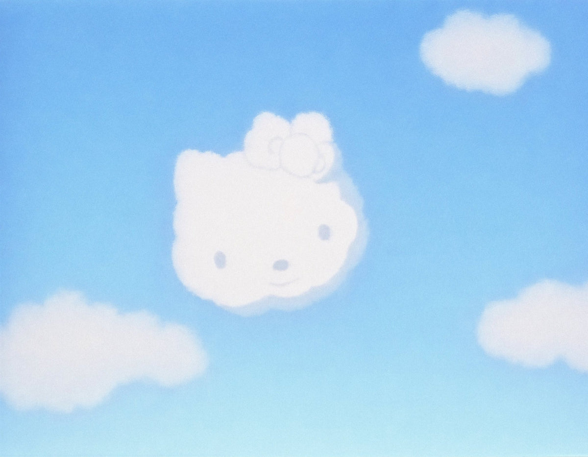 Hello Kitty clouds - Reusable Peel-and-Stick Poster - Pasquín